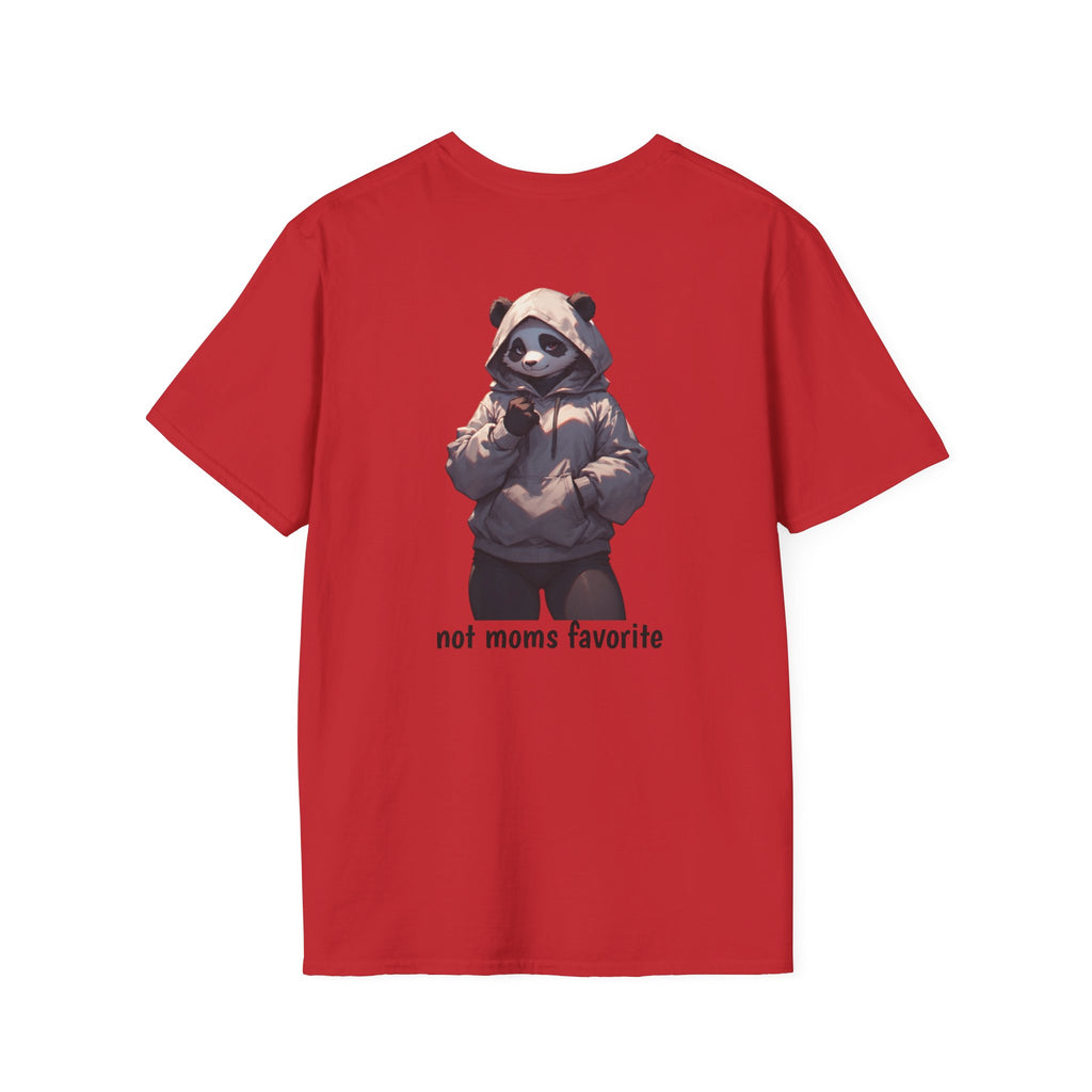Panda Hoodie Graphic T-Shirt — "Not Mom’s Favorite" Casual Tee