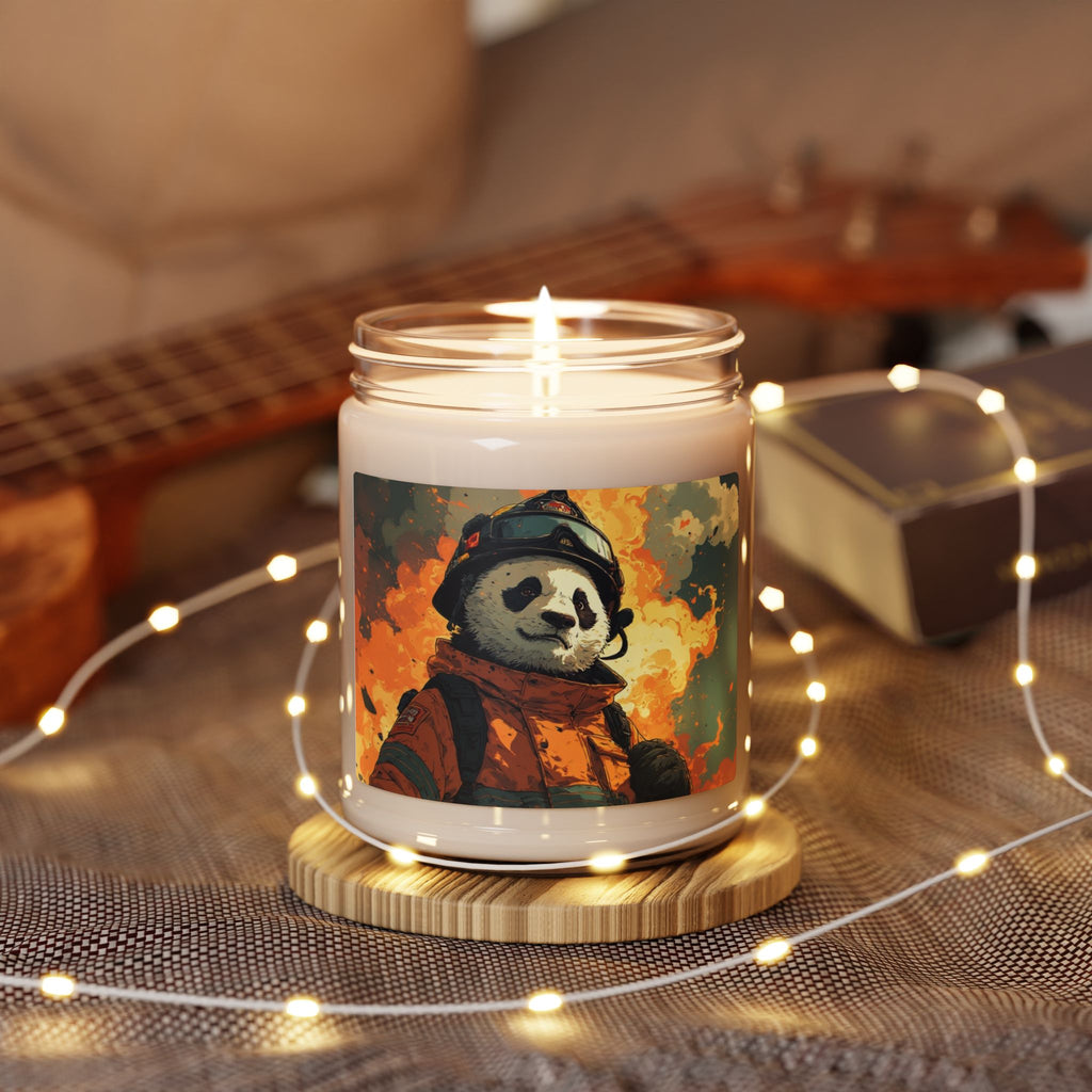 Panda Cowboy Scented Soy Candle — 9oz Rustic Western Home Fragrance