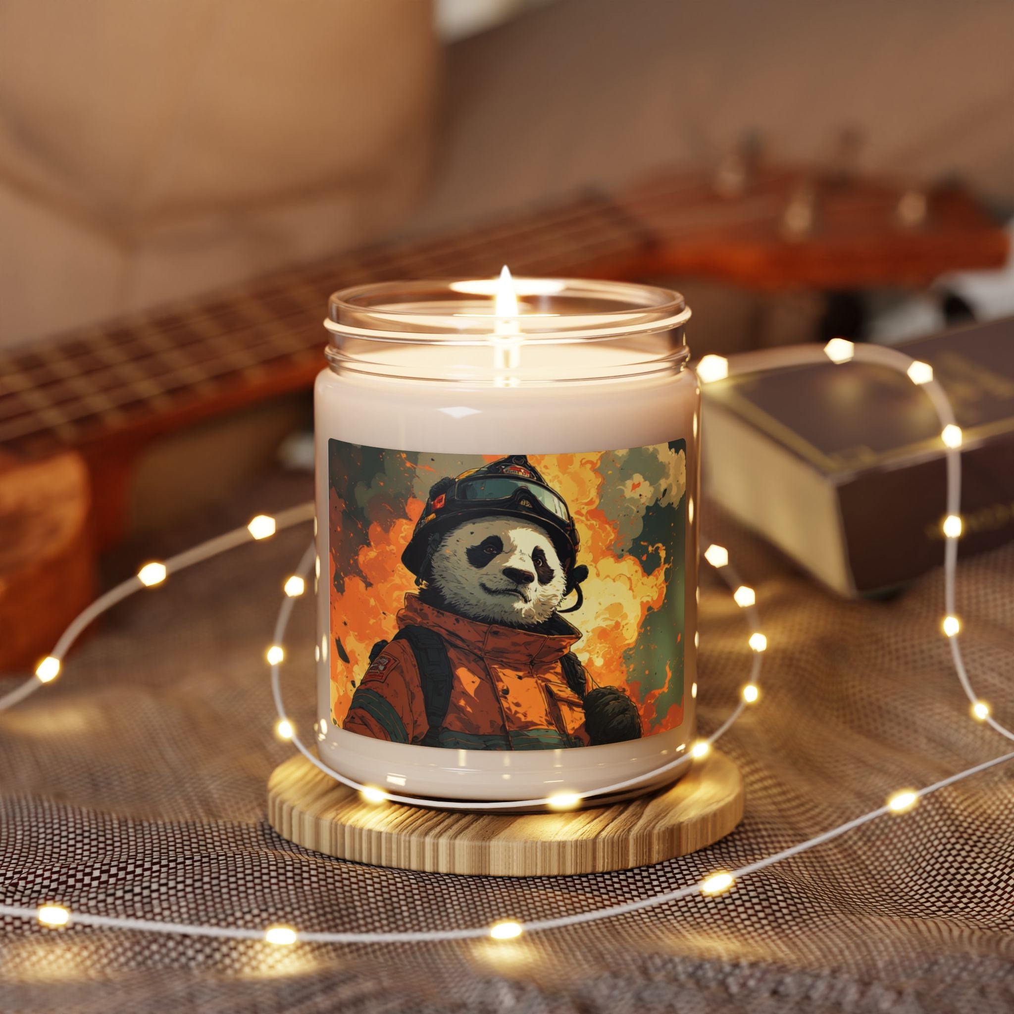 Panda Cowboy Scented Soy Candle — 9oz Rustic Western Home Fragrance