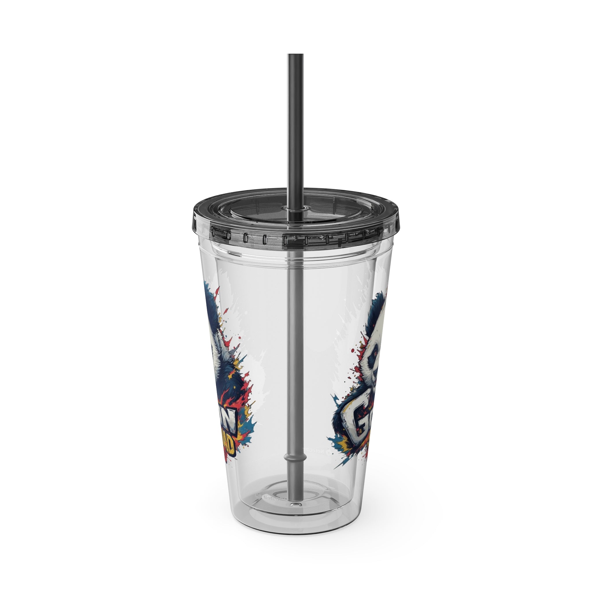 Panda Splash 16oz Tumbler with Straw — Goon Squad Kids Graphic