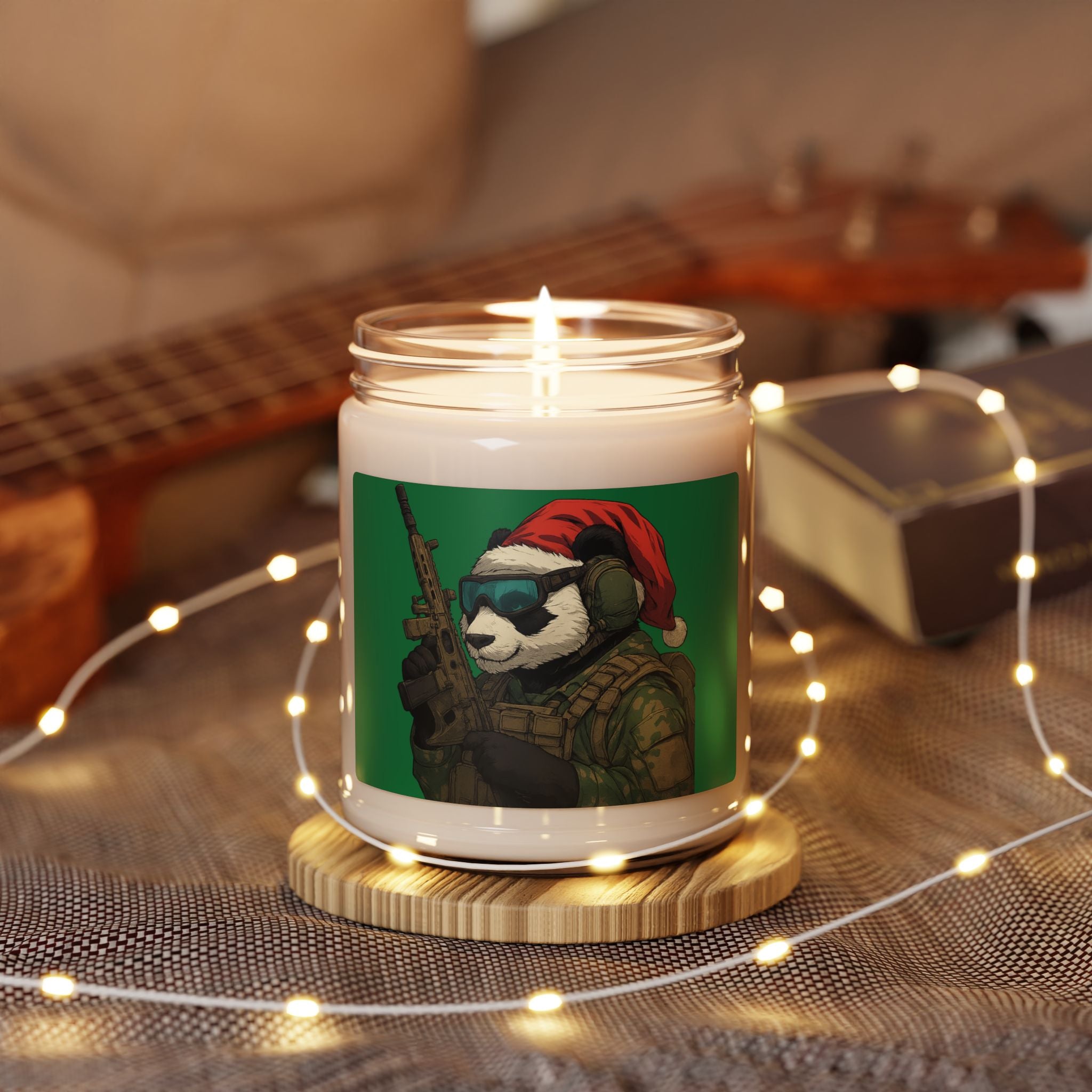 Panda Cowboy Scented Soy Candle — 9oz Rustic Western Home Fragrance