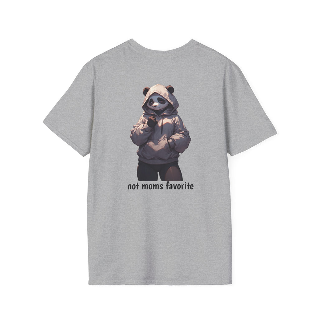 Panda Hoodie Graphic T-Shirt — "Not Mom’s Favorite" Casual Tee