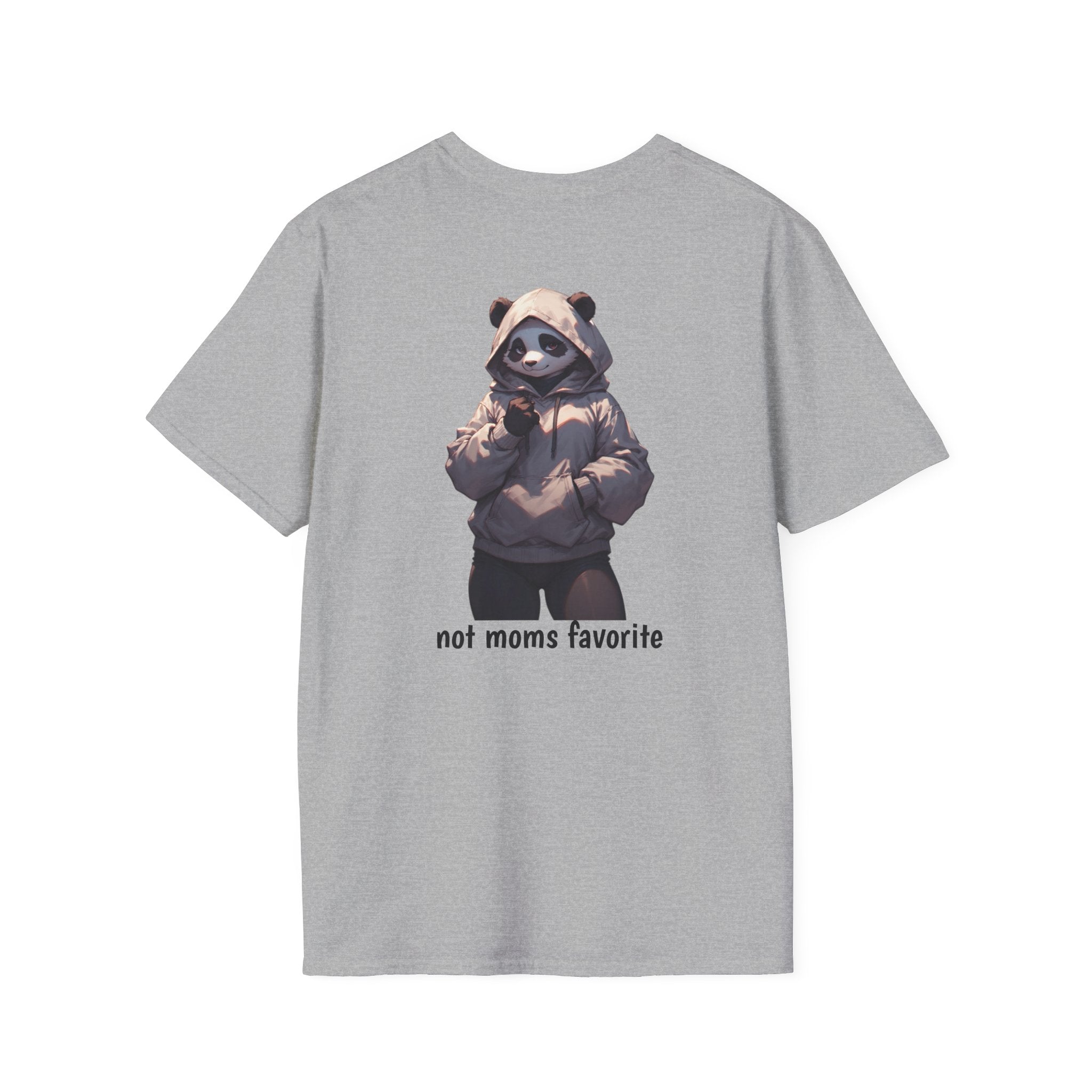 Panda Hoodie Graphic T-Shirt — "Not Mom’s Favorite" Casual Tee