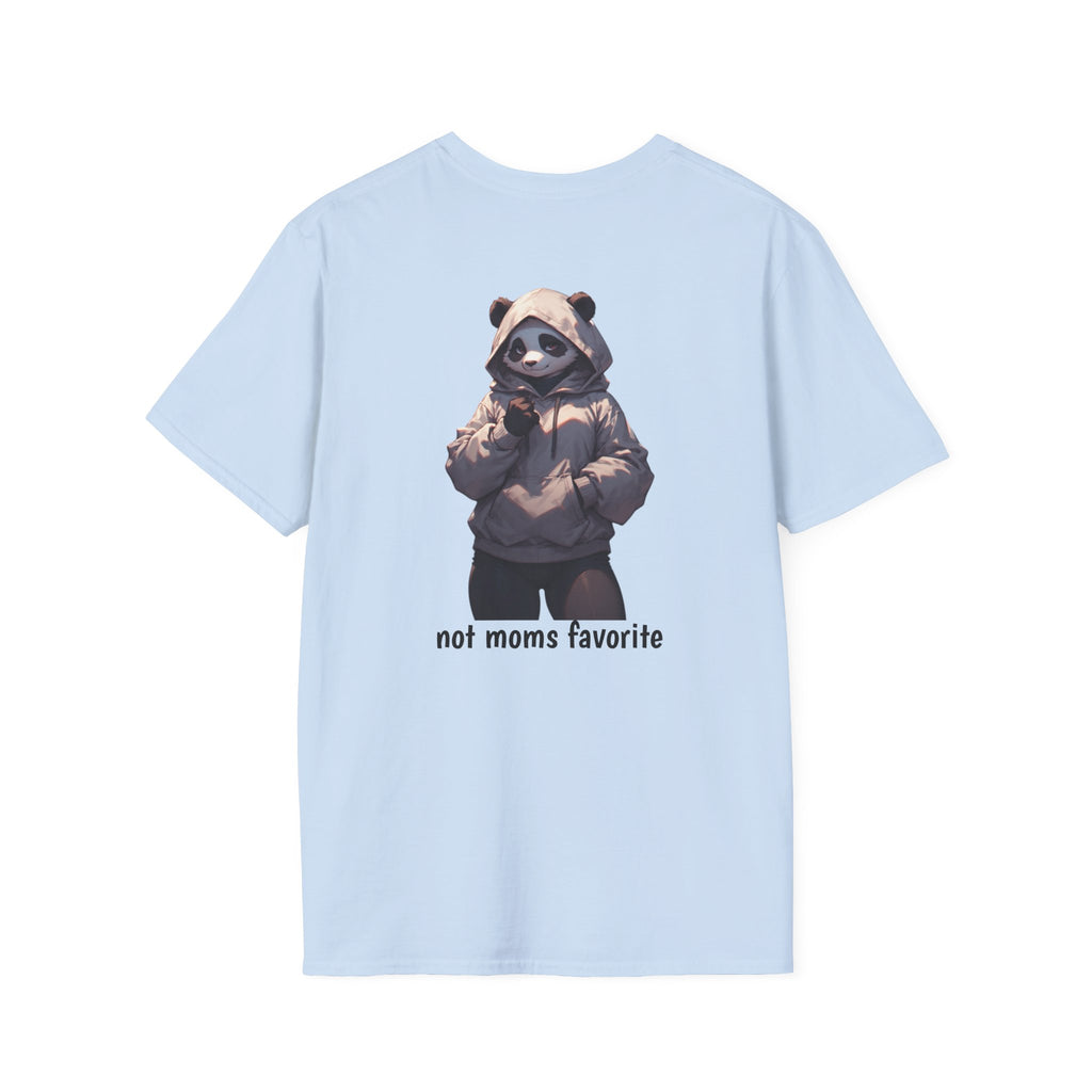 Panda Hoodie Graphic T-Shirt — "Not Mom’s Favorite" Casual Tee