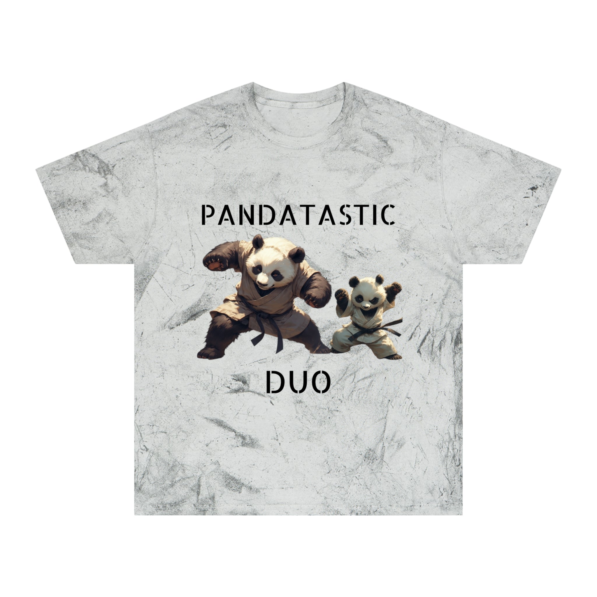 PANDATASTIC Graphic T‑Shirt — Vintage Tie‑Dye Panda Design ("PANDATASTIC DUO")