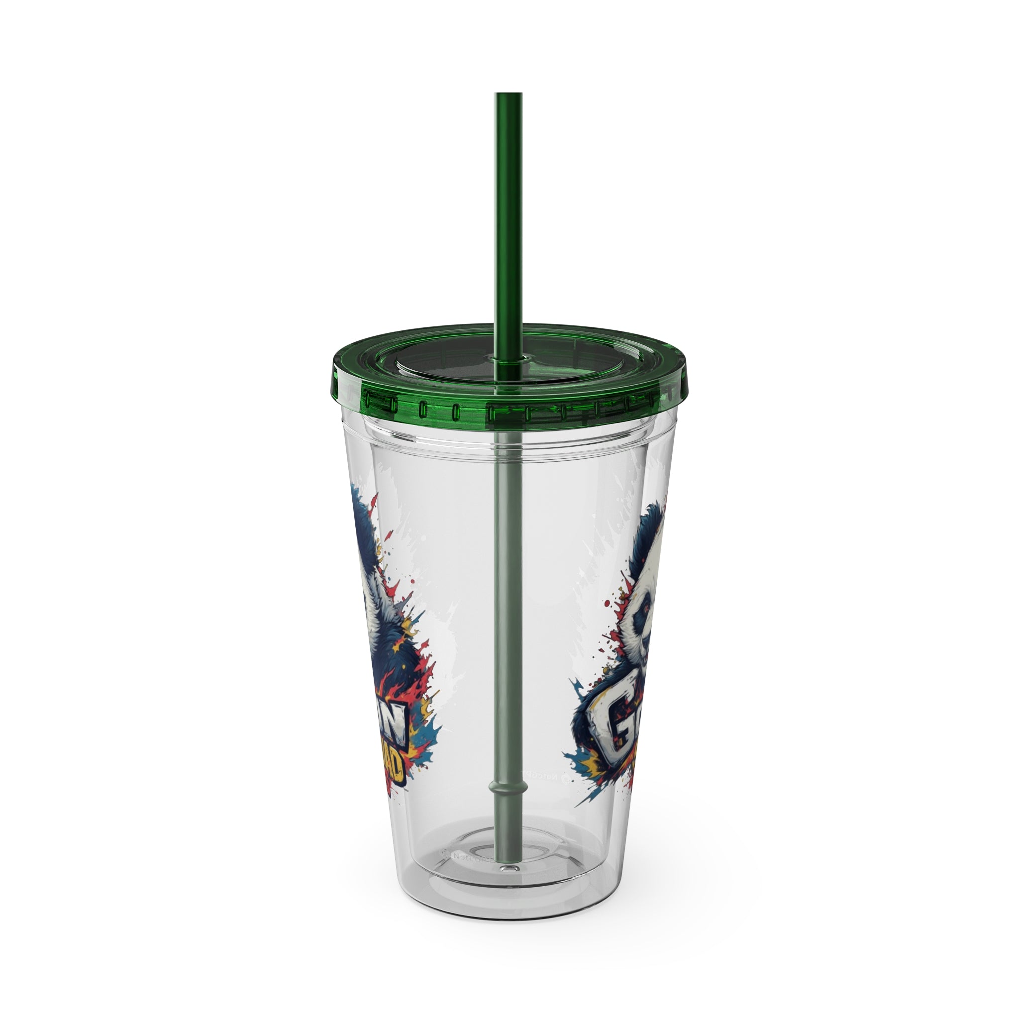 Panda Splash 16oz Tumbler with Straw — Goon Squad Kids Graphic