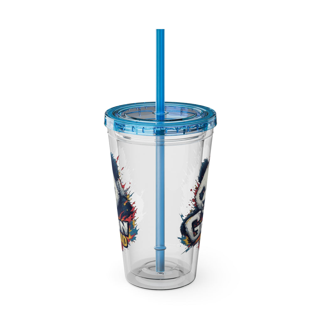 Panda Splash 16oz Tumbler with Straw — Goon Squad Kids Graphic
