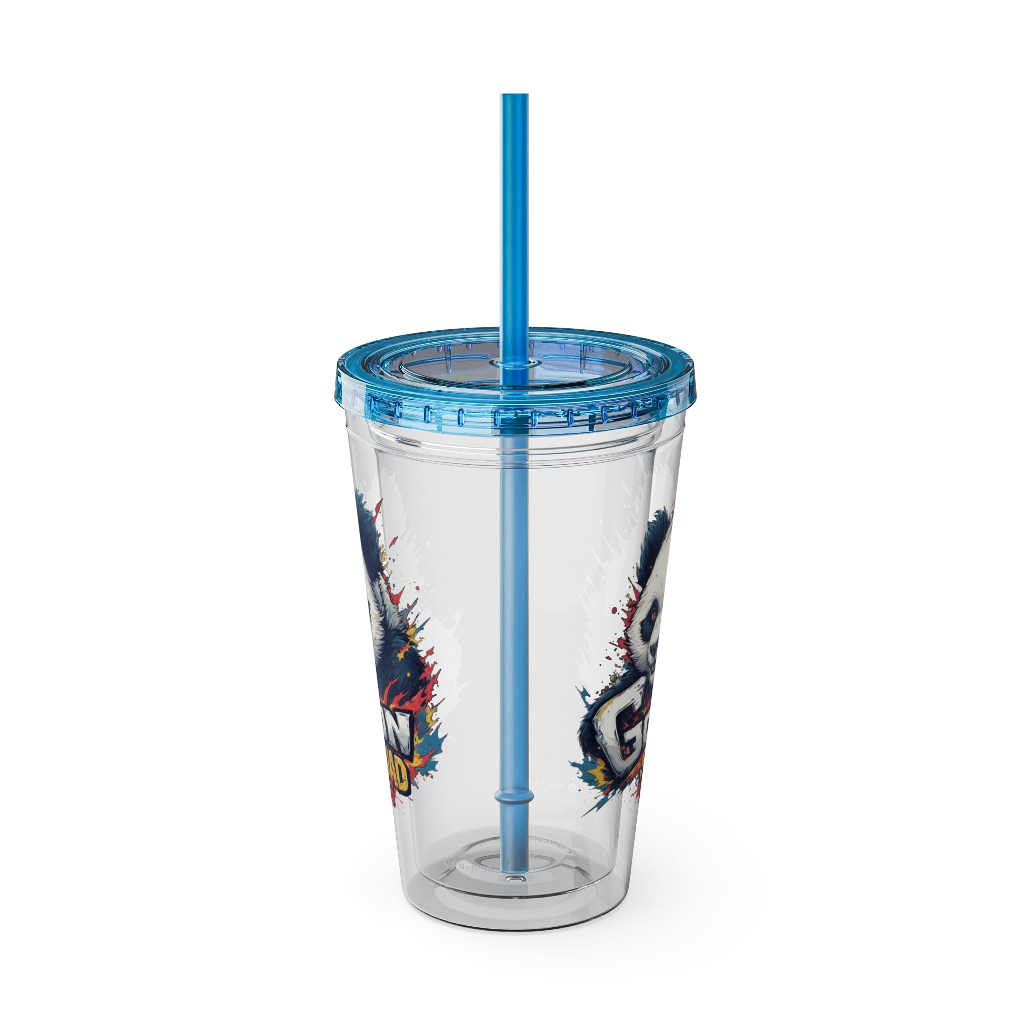 Panda Splash 16oz Tumbler with Straw — Goon Squad Kids Graphic