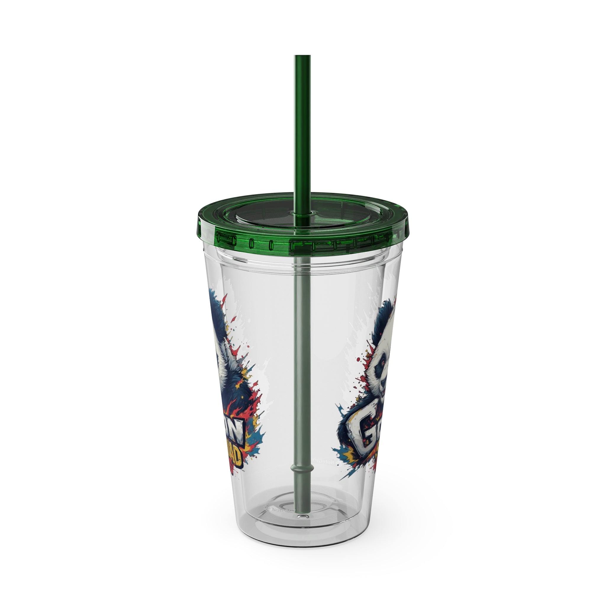 Panda Splash 16oz Tumbler with Straw — Goon Squad Kids Graphic