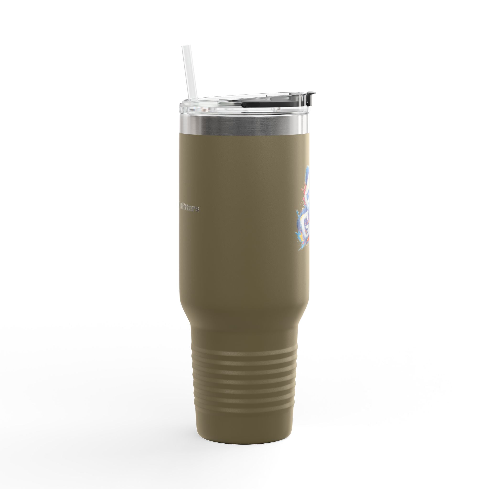 40oz Insulated Travel Mug — Adventurer Bear Design