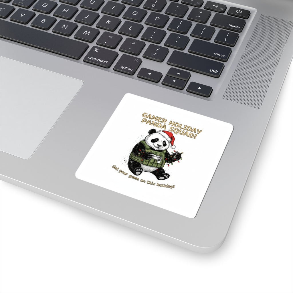 Gamer Holiday Panda Sticker | Coding Sticker, LAN Party Desk Decal
