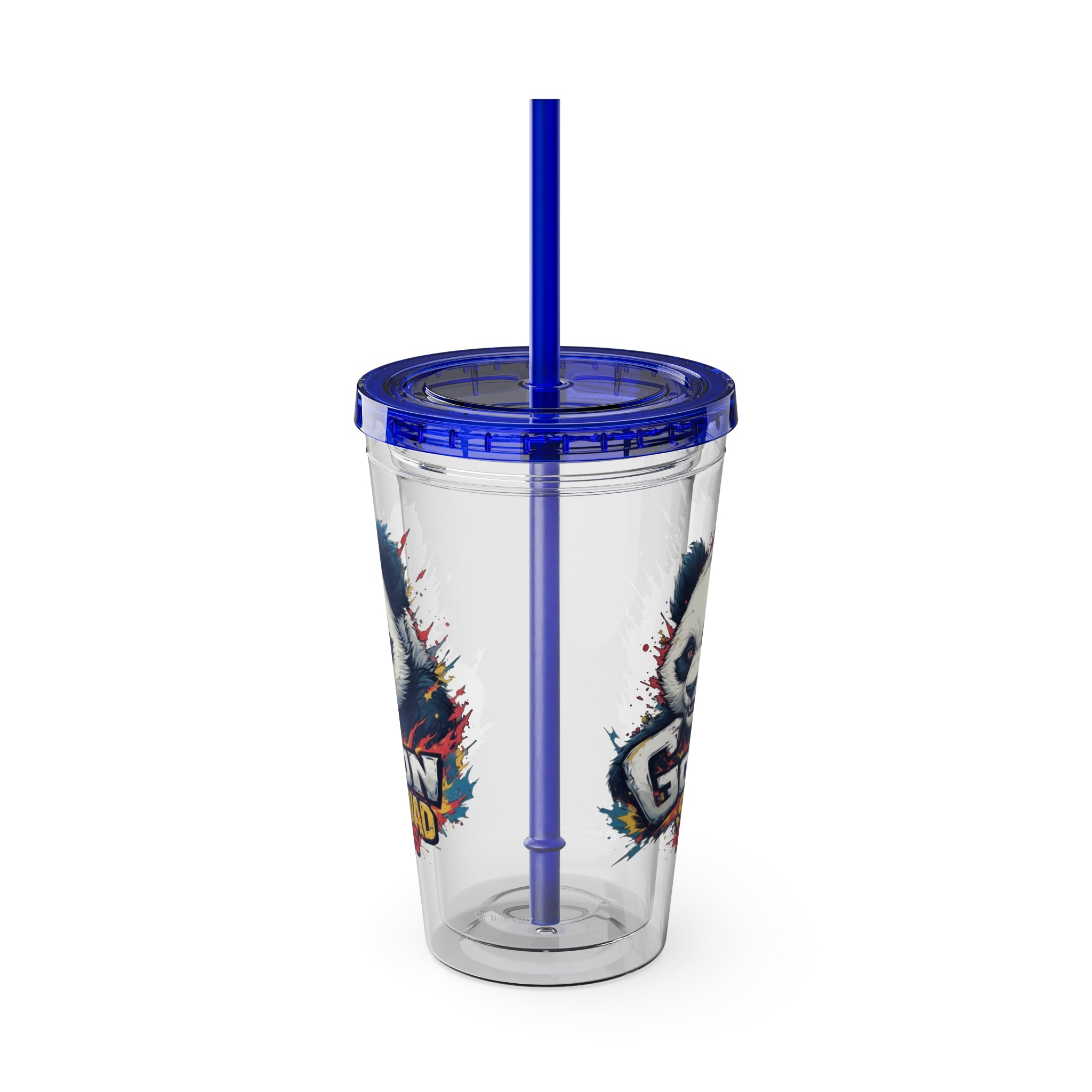 Panda Splash 16oz Tumbler with Straw — Goon Squad Kids Graphic