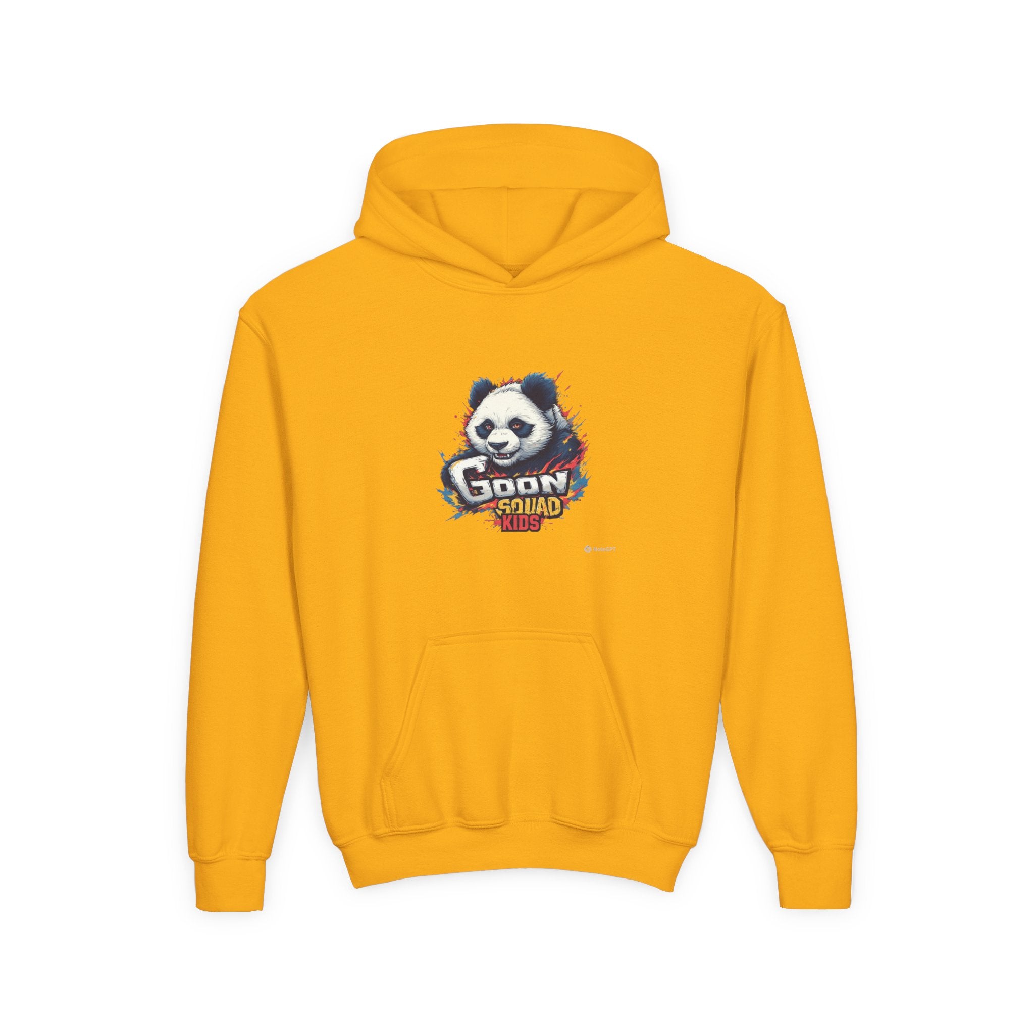 Youth Panda Hoodie - "Goon Squad" Cute Panda Graphic Kids Sweatshirt