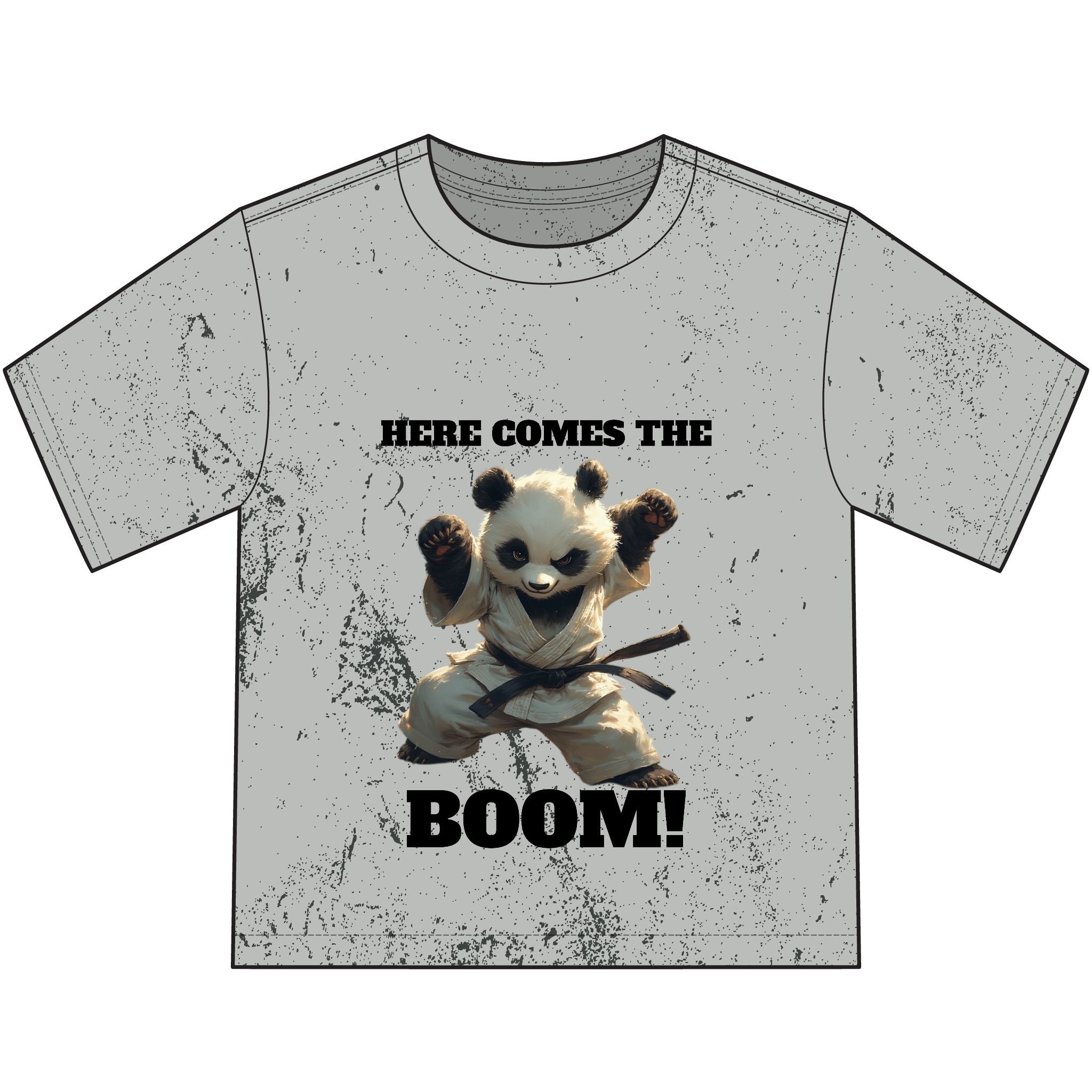 Youth T-Shirt — "Here Comes the Boom!" Panda Graphic Tee