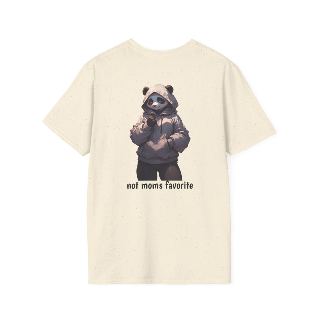 Panda Hoodie Graphic T-Shirt — "Not Mom’s Favorite" Casual Tee