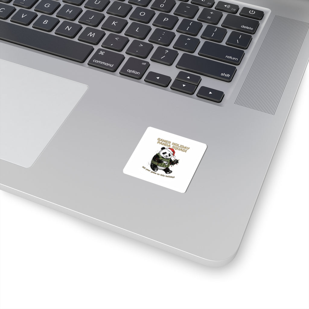 Gamer Holiday Panda Sticker | Coding Sticker, LAN Party Desk Decal
