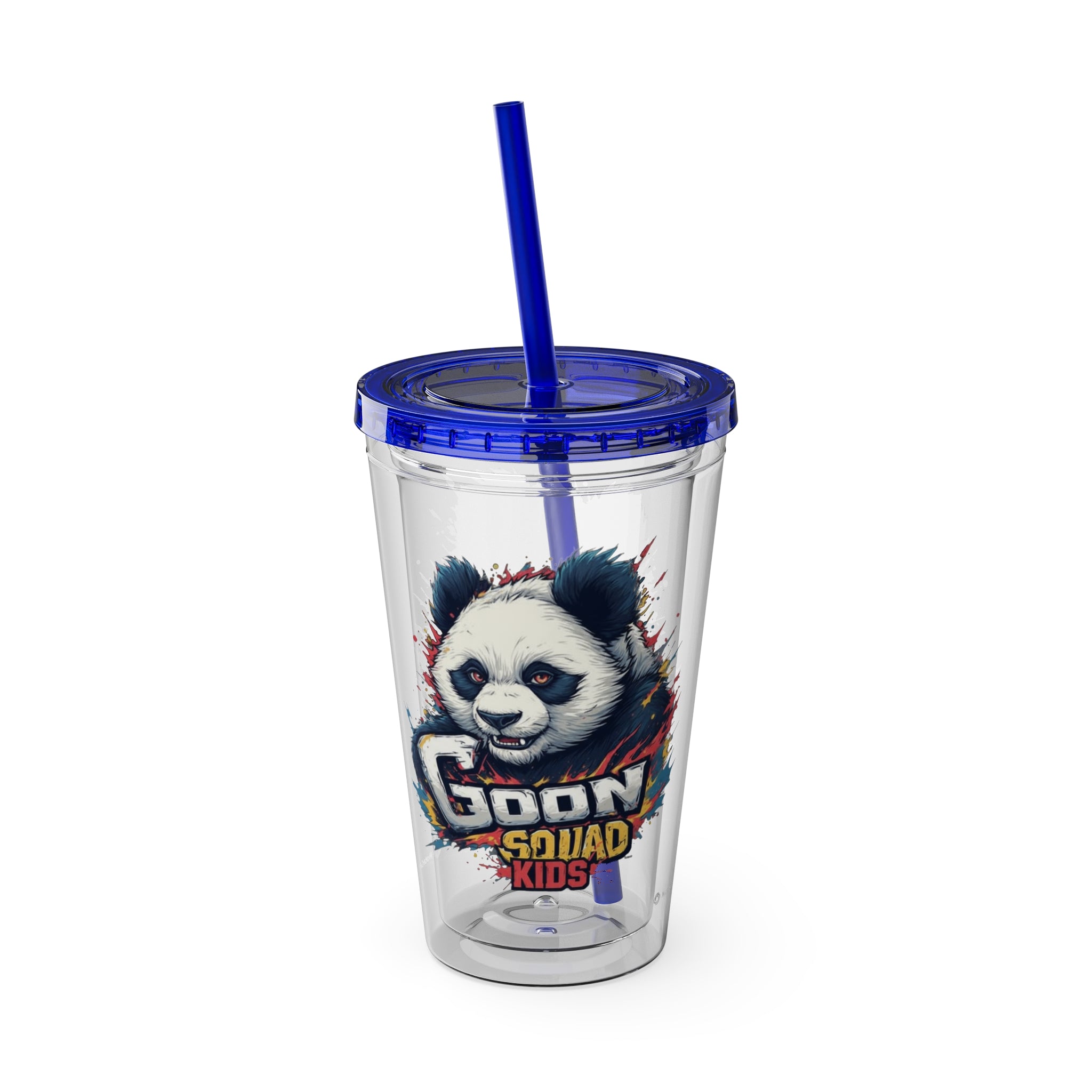 Panda Splash 16oz Tumbler with Straw — Goon Squad Kids Graphic