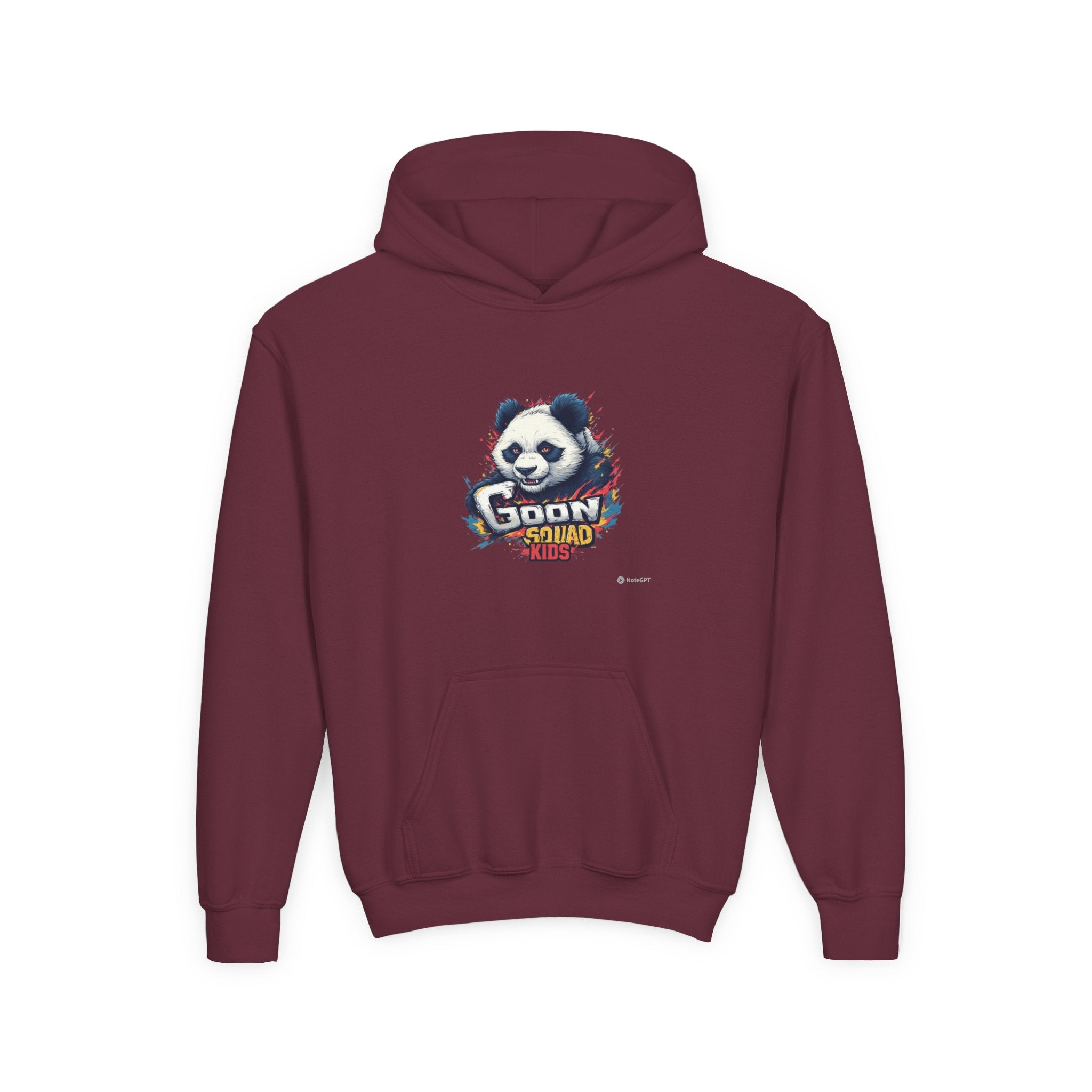 Youth Panda Hoodie - "Goon Squad" Cute Panda Graphic Kids Sweatshirt