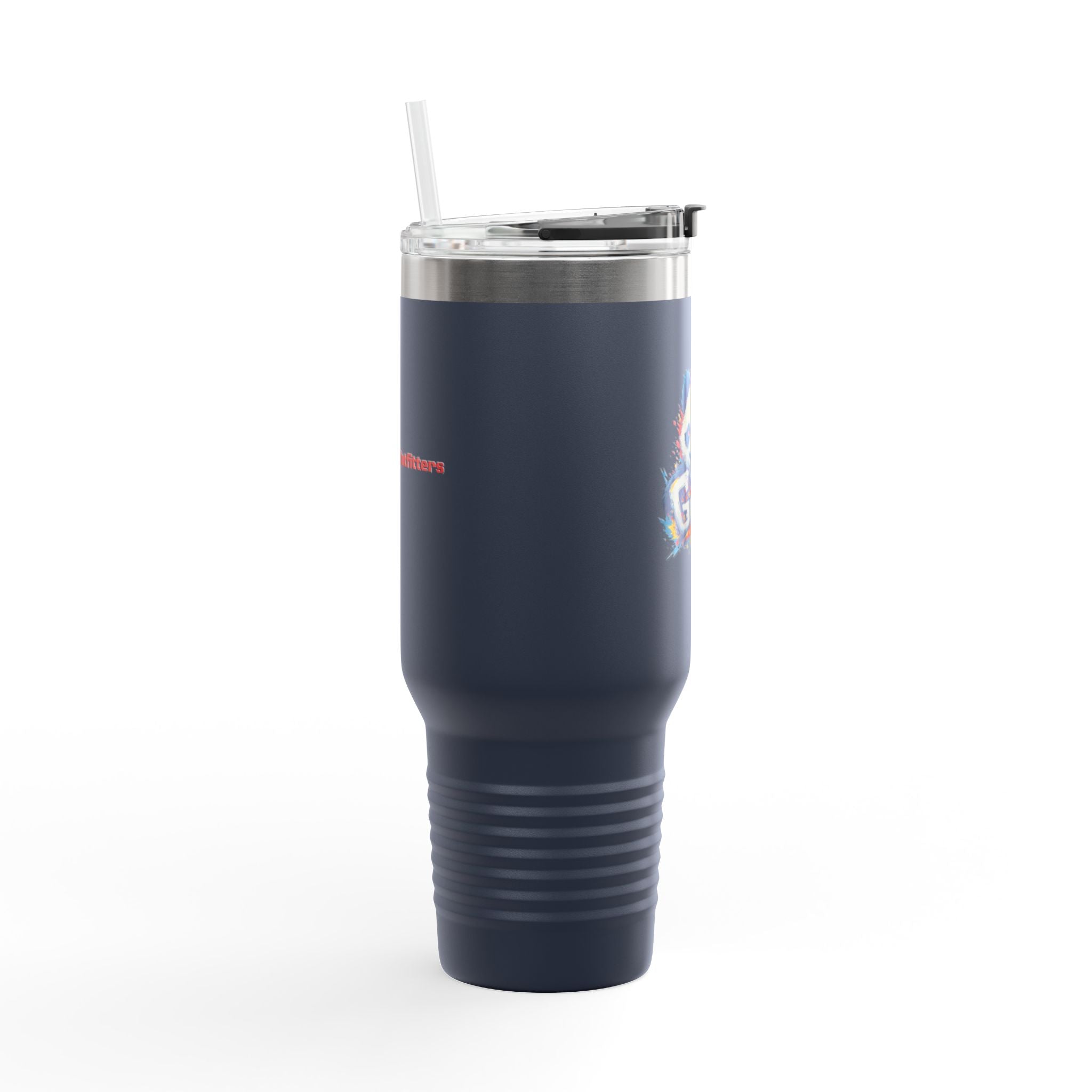 40oz Insulated Travel Mug — Adventurer Bear Design