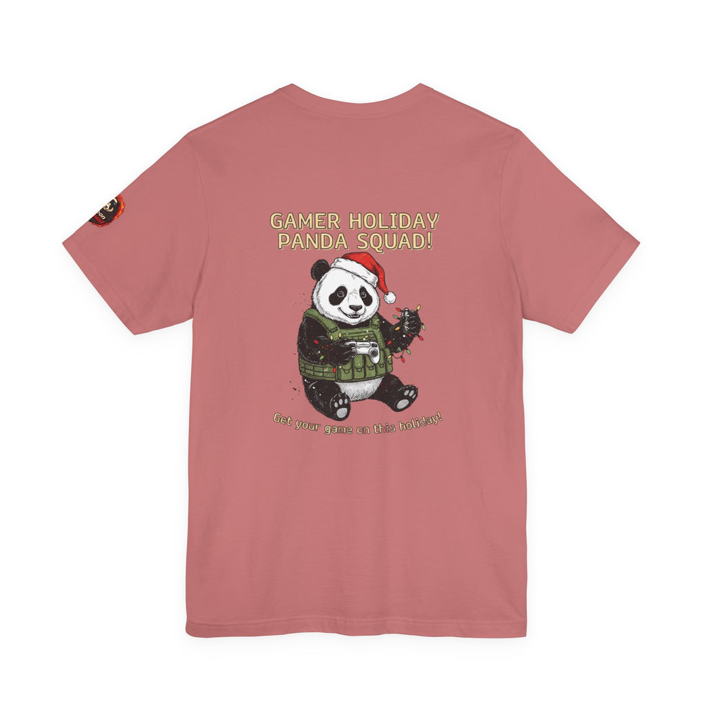 Gamer Holiday Panda Tee | gamer shirt, LAN party merch