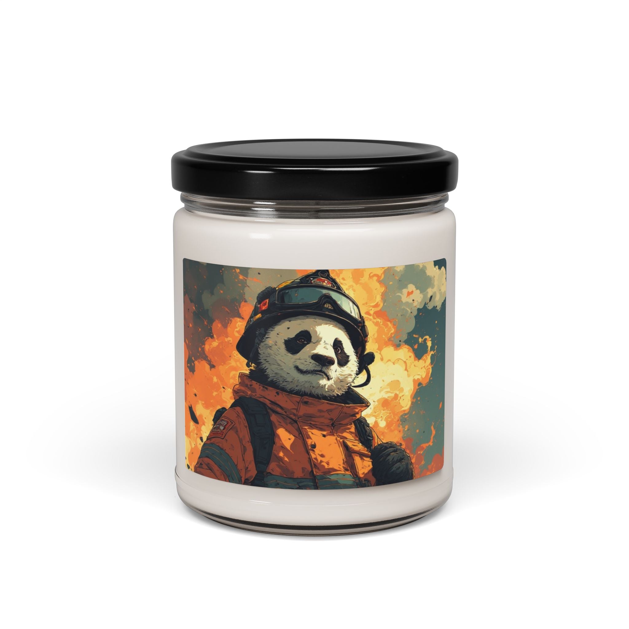 Panda Cowboy Scented Soy Candle — 9oz Rustic Western Home Fragrance