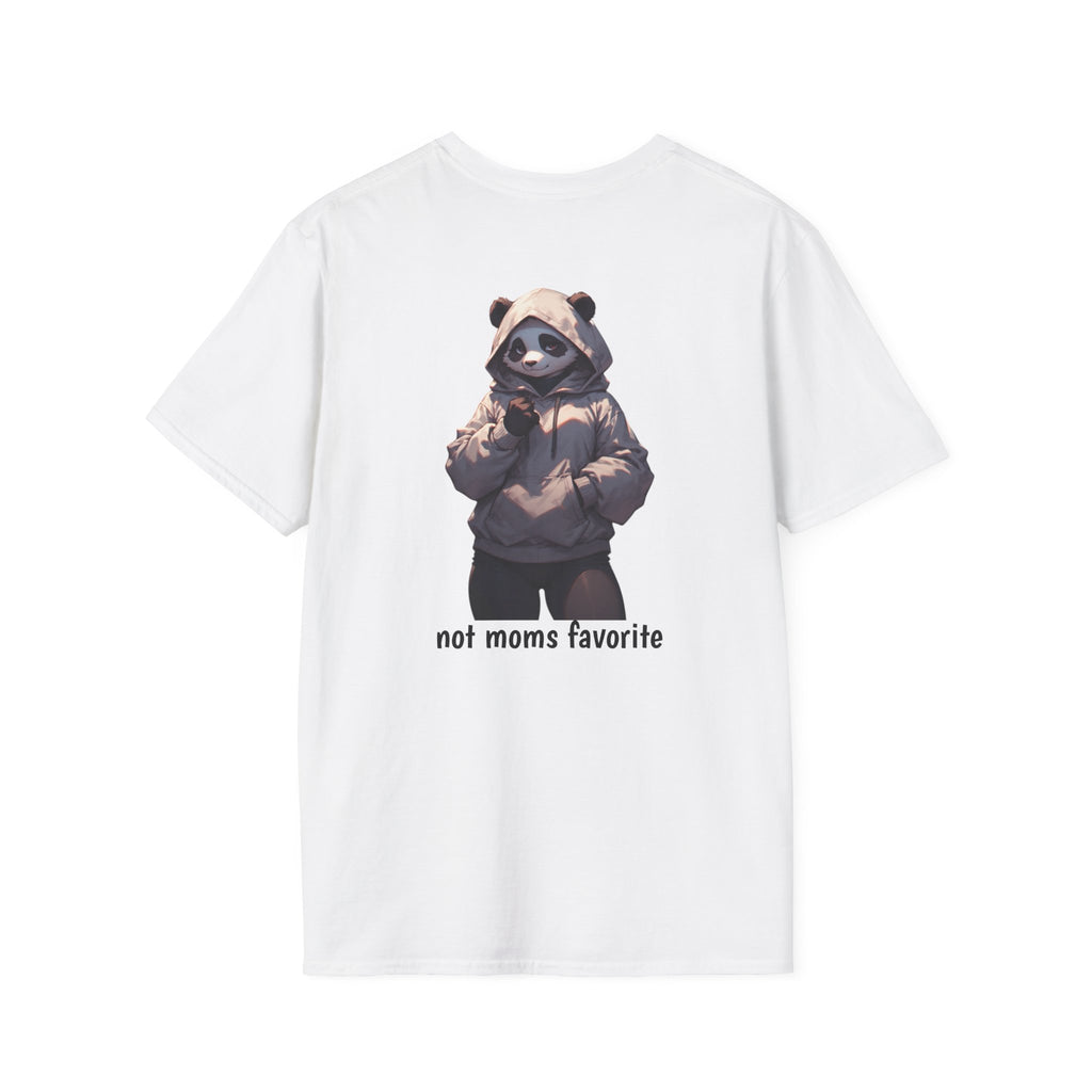 Panda Hoodie Graphic T-Shirt — "Not Mom’s Favorite" Casual Tee