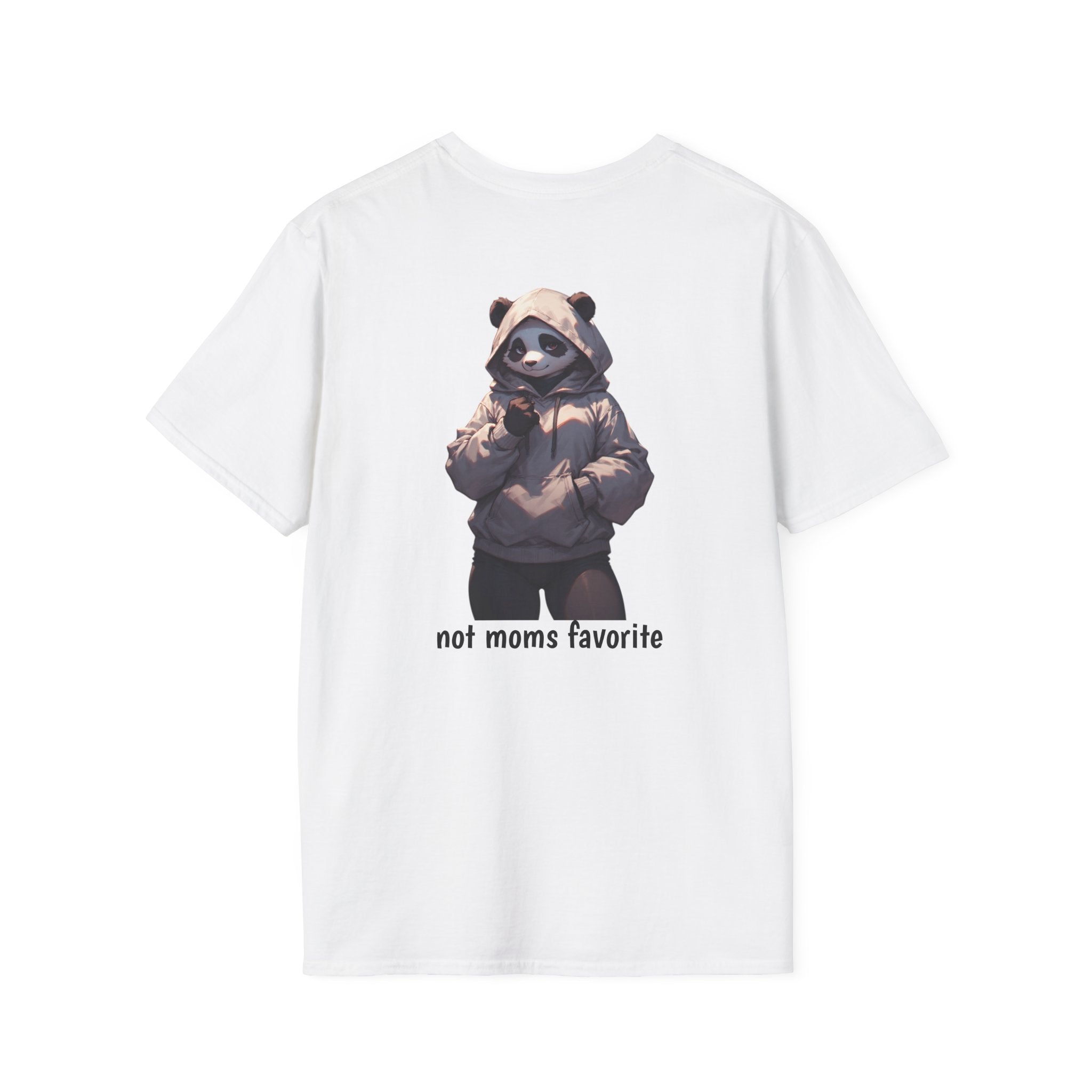 Panda Hoodie Graphic T-Shirt — "Not Mom’s Favorite" Casual Tee