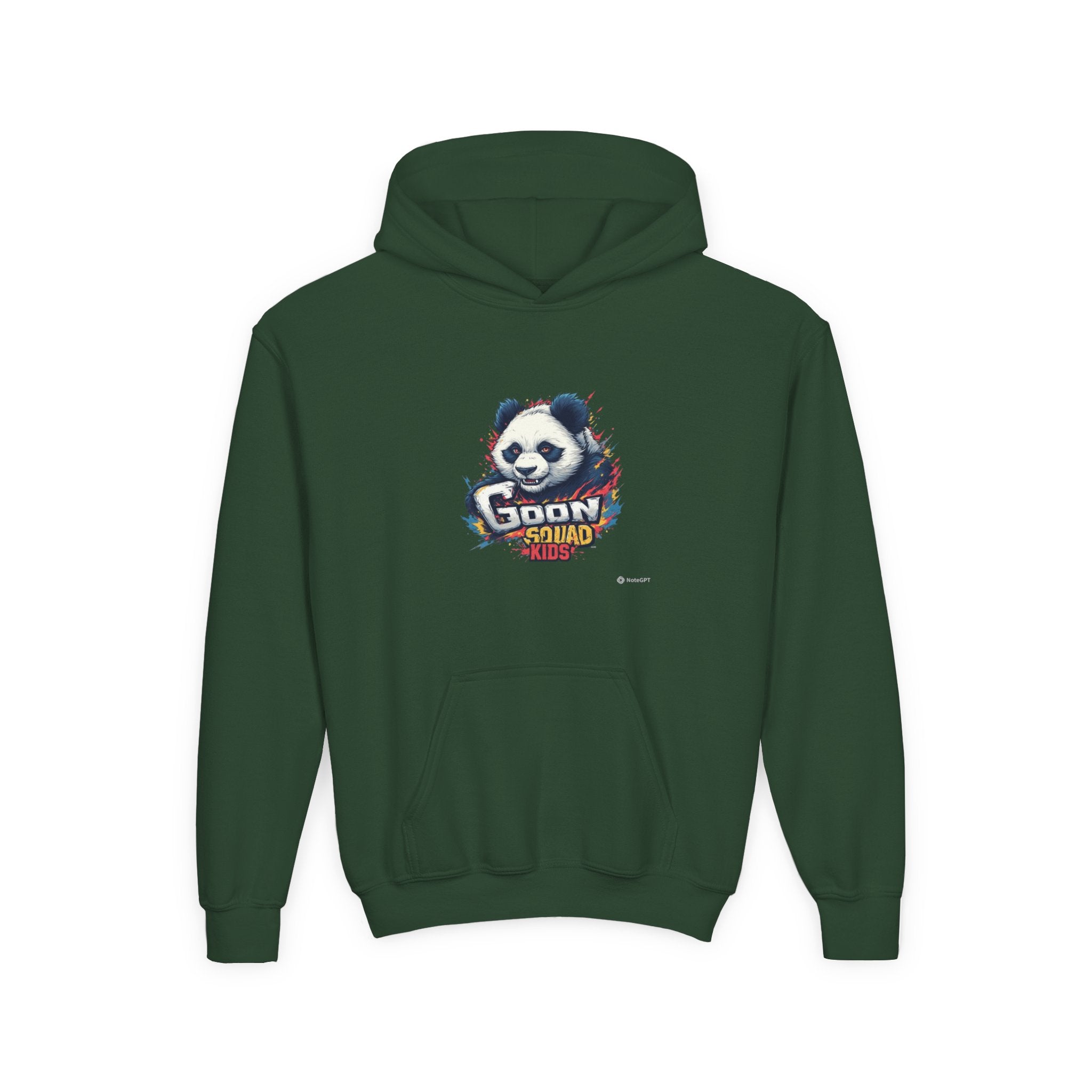 Youth Panda Hoodie - "Goon Squad" Cute Panda Graphic Kids Sweatshirt