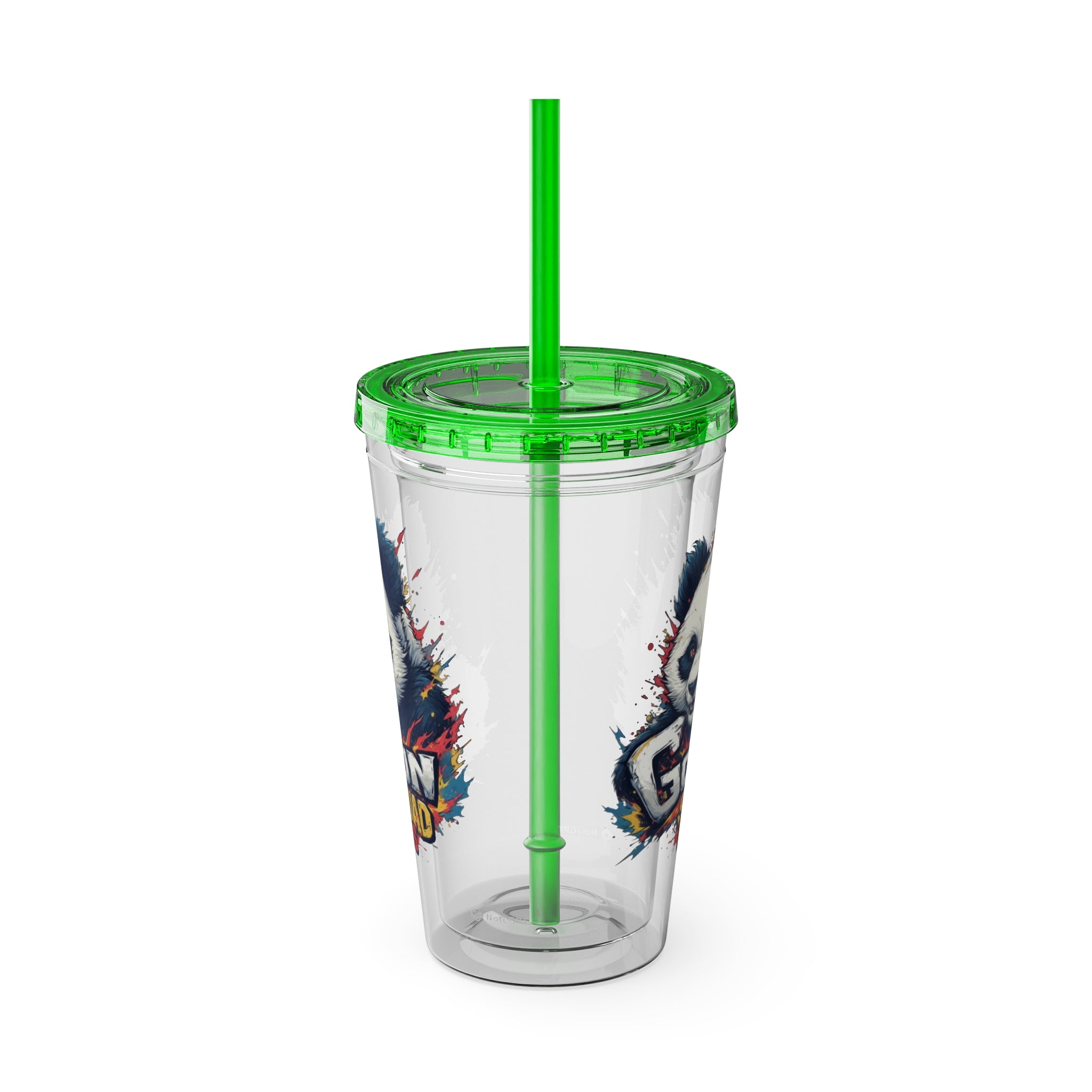Panda Splash 16oz Tumbler with Straw — Goon Squad Kids Graphic