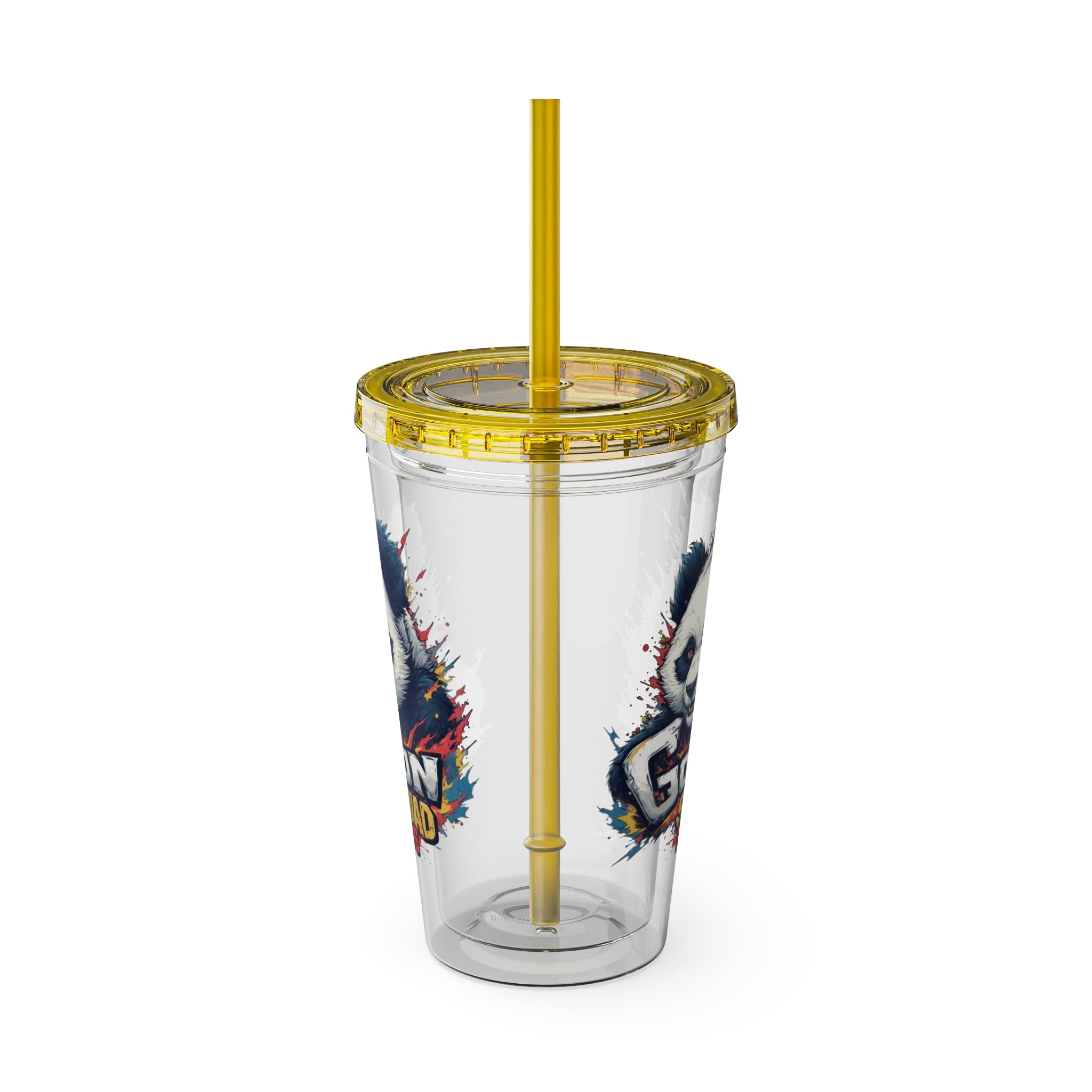 Panda Splash 16oz Tumbler with Straw — Goon Squad Kids Graphic