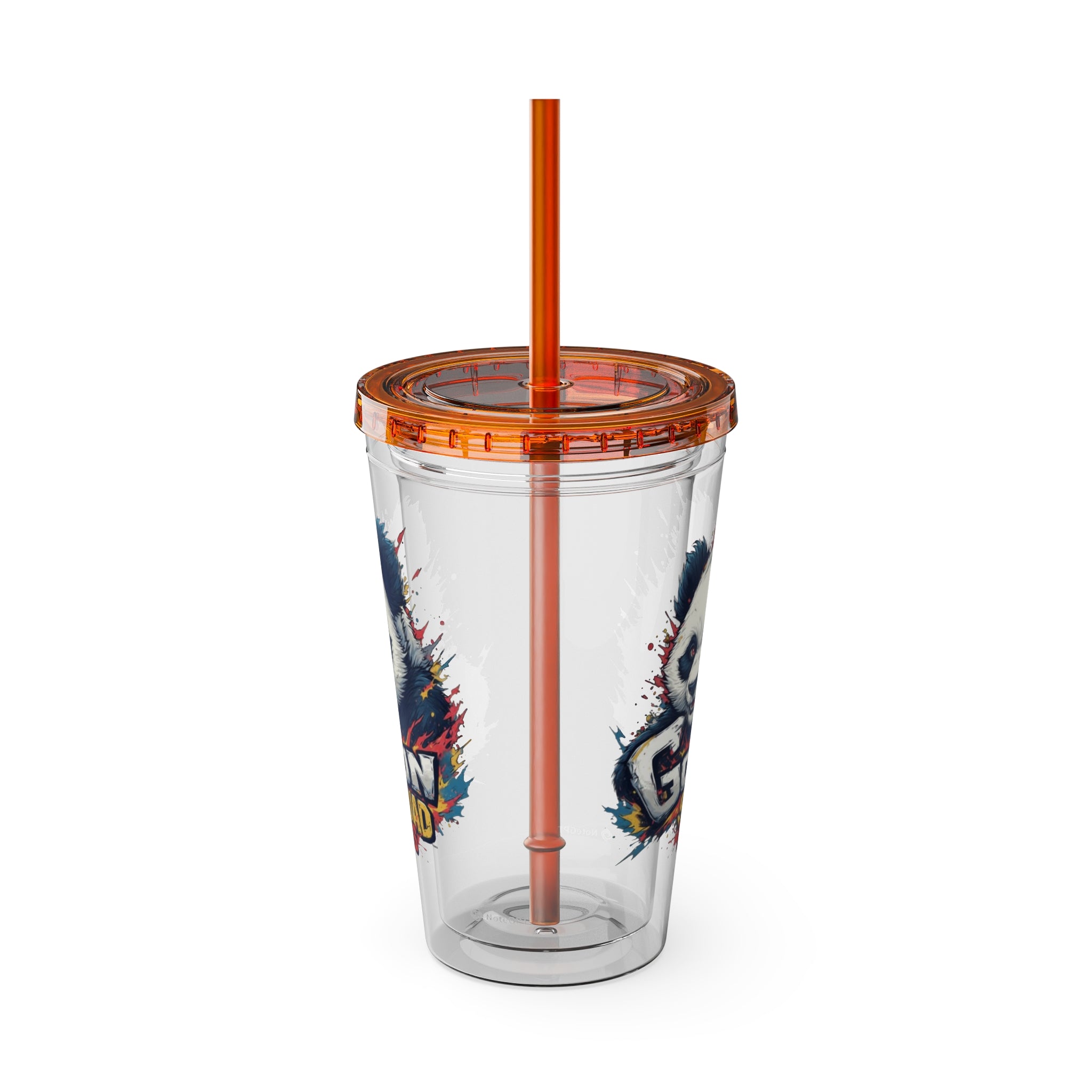 Panda Splash 16oz Tumbler with Straw — Goon Squad Kids Graphic