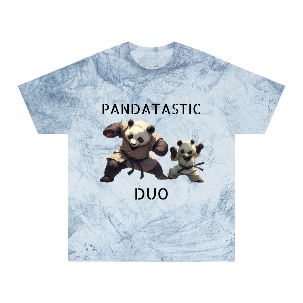 PANDATASTIC Graphic T‑Shirt — Vintage Tie‑Dye Panda Design ("PANDATASTIC DUO")