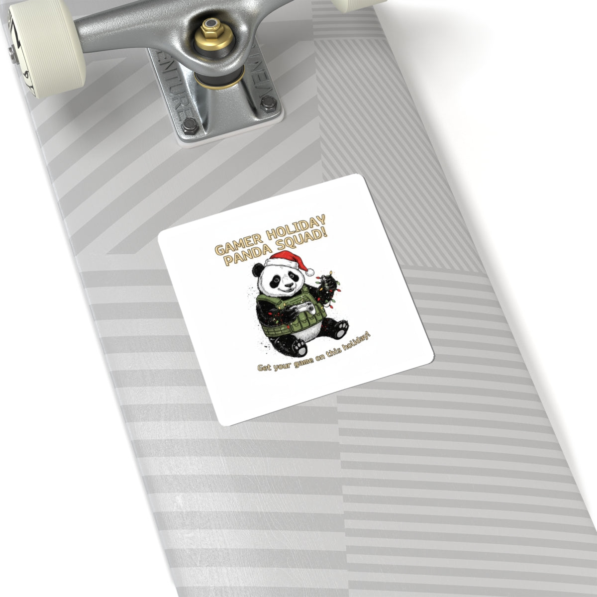 Gamer Holiday Panda Sticker | Coding Sticker, LAN Party Desk Decal