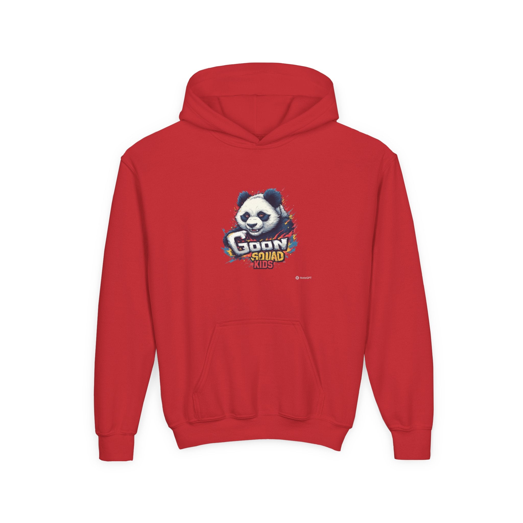Youth Panda Hoodie - "Goon Squad" Cute Panda Graphic Kids Sweatshirt